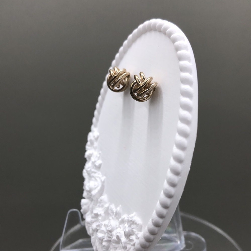 Solid Sterling Silver 925 Ball Knot Small Post St… - image 4